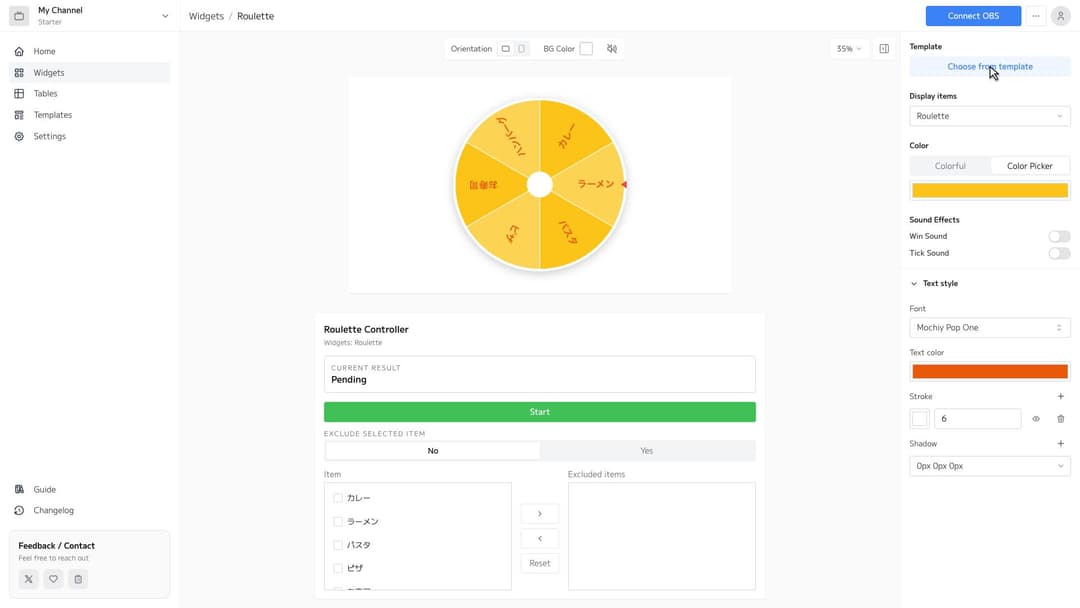 OBS Roulette Widget | Spin Wheel for Stream Giveaways – Jamluca