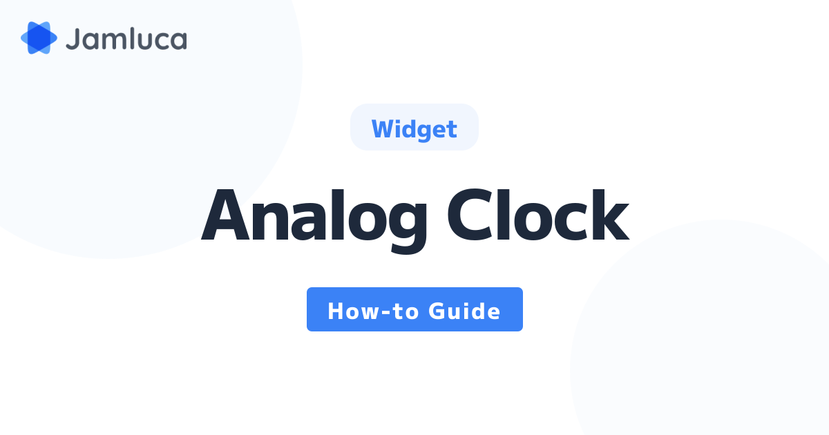 【OBS-compatible】Analog Clock Widget - Guides | Stream with Jamluca