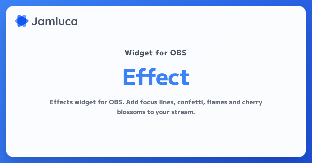 OBS Stream Effects | Speed Lines, Confetti & Fire Overlays – Jamluca